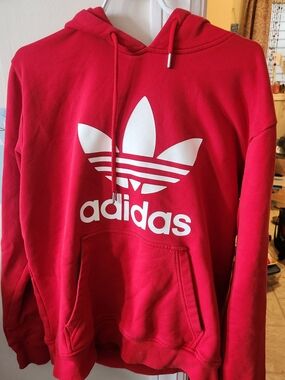 Adidas Red Hoodie Large